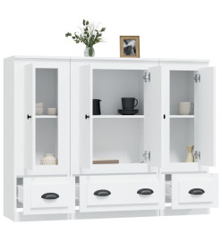 Buffets 3 pcs blanc bois d'ingénierie