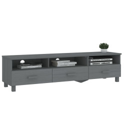 Meuble TV HAMAR Gris foncé 158x40x40 cm Bois massif de pin