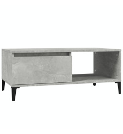 Table basse Gris béton 90x50x36,5 cm Bois d'ingénierie