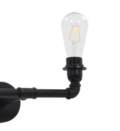 Lampe murale à 2 voies Noir 2 ampoules E27