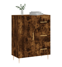 Buffet chêne fumé 69,5x34x90 cm bois d'ingénierie