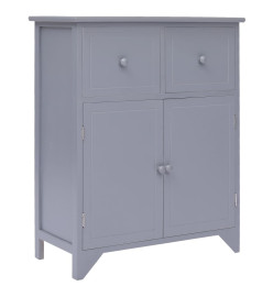 Armoire latérale Gris 60x30x75 cm Bois de Paulownia