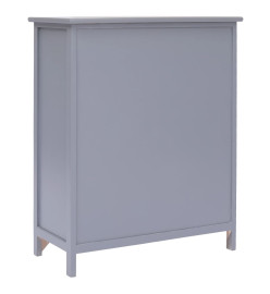 Armoire latérale Gris 60x30x75 cm Bois de Paulownia