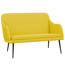 Banc Jaune clair 110x76x80 cm Tissu