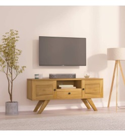 Meuble TV 110x30x50 cm Bois de teck solide