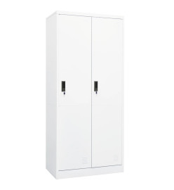 Garde-robe Blanc 80x50x180 cm Acier