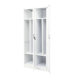 Garde-robe Blanc 80x50x180 cm Acier