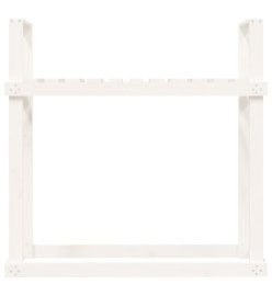 Support pour bois de chauffage Blanc 110x35x108,5cm Bois de pin