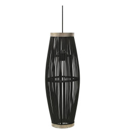 Lampe suspendue Noir Osier 40 W 27x68 cm Ovale E27