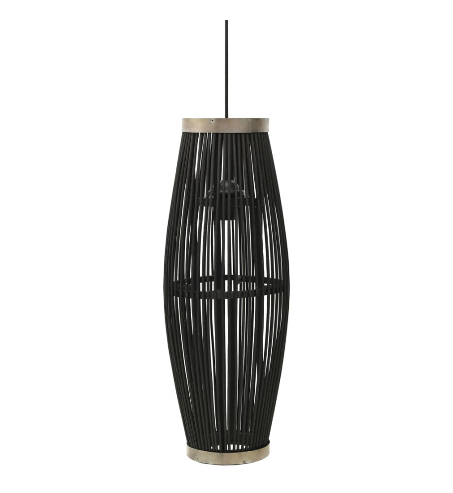 Lampe suspendue Noir Osier 40 W 27x68 cm Ovale E27