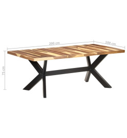 Table de salle à manger 200x100x75 cm Bois avec finition miel