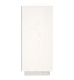 Buffet Blanc 120x35x80 cm Bois massif de pin