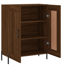 Buffet chêne marron 69,5x34x90 cm bois d'ingénierie