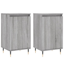 Buffets 2 pcs sonoma gris 40x35x70 cm bois d'ingénierie