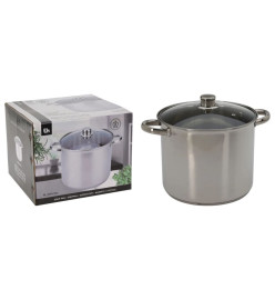 Excellent Houseware Casserole avec couvercle 9 L Acier inoxydable