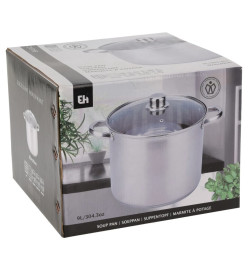 Excellent Houseware Casserole avec couvercle 9 L Acier inoxydable