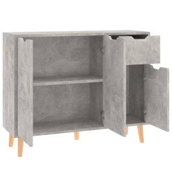 Buffet Gris béton 90x30x72 cm Aggloméré