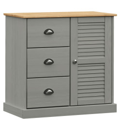 Buffet avec tiroirs VIGO 78x40x75 cm gris bois massif de pin