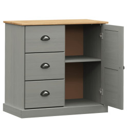 Buffet avec tiroirs VIGO 78x40x75 cm gris bois massif de pin