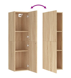 Meubles TV 2 pcs Chêne sonoma 30,5x30x110 cm Aggloméré