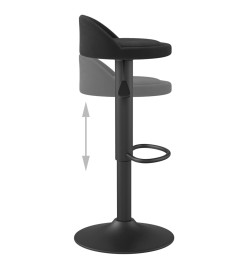 Tabourets de bar 2 pcs Noir Velours