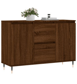 Buffet chêne marron 104x35x70 cm bois d'ingénierie