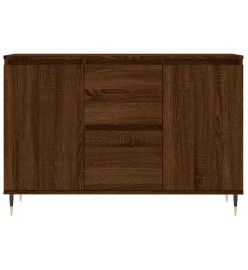 Buffet chêne marron 104x35x70 cm bois d'ingénierie