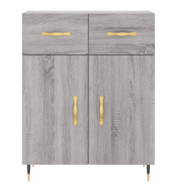 Buffet haut Sonoma gris 69,5x34x180 cm Bois d'ingénierie