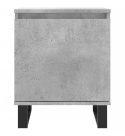 Table de chevet gris béton 40x30x50 cm bois d'ingénierie