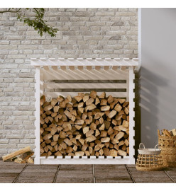 Support pour bois de chauffage Blanc 108x73x108 cm Bois de pin