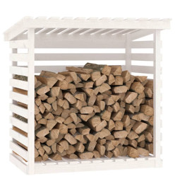 Support pour bois de chauffage Blanc 108x73x108 cm Bois de pin