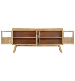 Buffet marron et noir 160x30x76 cm bois massif de manguier