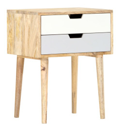 Table de chevet 47x35x59 cm Bois de manguier massif