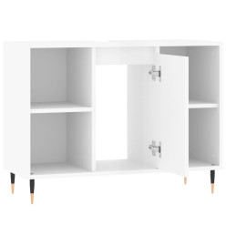 Armoire de salle de bain blanc brillant 80x33x60 cm