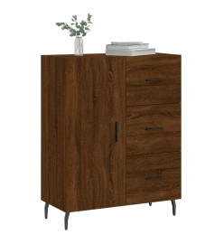 Buffet chêne marron 69,5x34x90 cm bois d'ingénierie