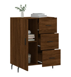 Buffet chêne marron 69,5x34x90 cm bois d'ingénierie