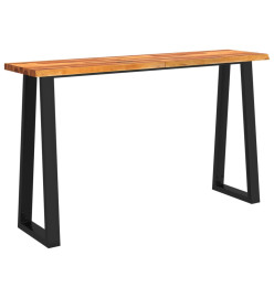 Table console à live edge 140x40x80 cm bois d'acacia solide