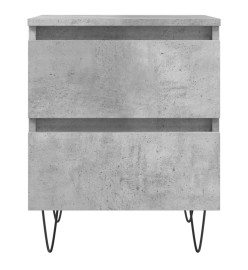 Table de chevet gris béton 40x35x50 cm bois d’ingénierie