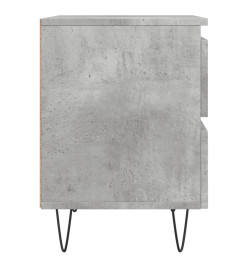 Table de chevet gris béton 40x35x50 cm bois d’ingénierie