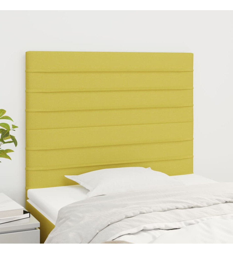 Têtes de lit 2 pcs Vert 80x5x78/88 cm Tissu Têtes de lit 2 pcs Vert 80x5x78/88 cm Tissu