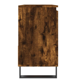 Armoire de bain chêne fumé 65x33x60 cm bois d'ingénierie