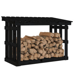 Support pour bois de chauffage Noir 108x64,5x77 cm Bois de pin