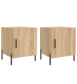 Tables de chevet 2 pcs chêne sonoma 40x40x50 cm bois ingénierie