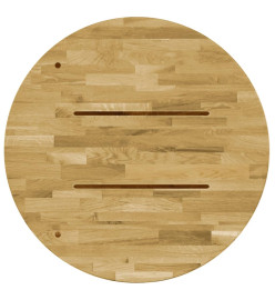 Dessus de table Bois de chêne massif Rond 23 mm 400 mm