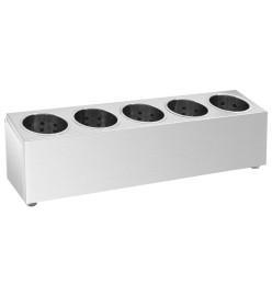 Porte-couverts 5 grilles Rectangulaire Acier inoxydable