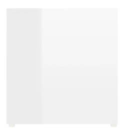 Meubles TV 2 pcs Blanc brillant 107x35x37 cm Aggloméré