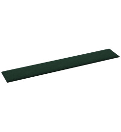 Panneaux muraux 12 pcs Vert foncé 90x15 cm Tissu 1,62 m²