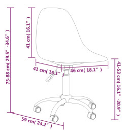 Chaise pivotante de bureau Gris clair PP