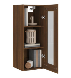 Armoire murale suspendue Chêne marron 34,5x34x90 cm