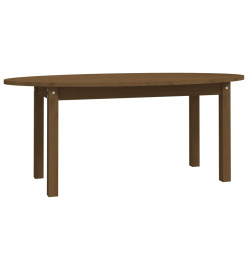 Table basse Marron miel 110x55x45 cm Bois massif de pin